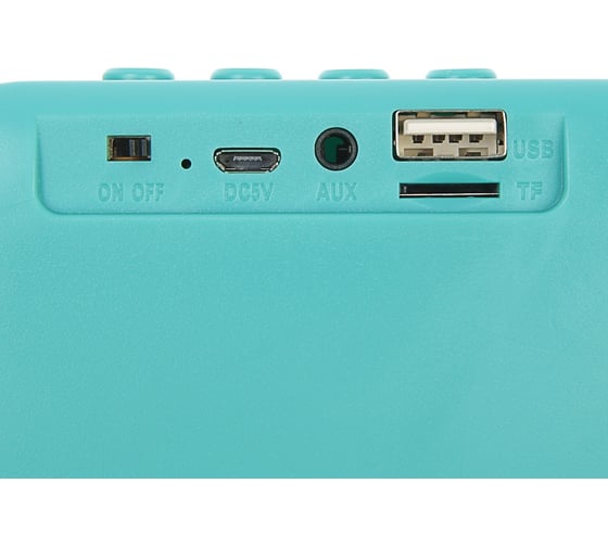 Портативная колонка Luazon LAB-50, 3 Вт, microSD, AUX, USB, мятная, 4514445
