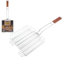 Глубокая решетка для барбекю Ecos Х-381D регулируемая глубина, р-р 22x22 см, общая длина 58 см 999619