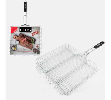 Глубокая решетка для барбекю Ecos RD-103-1C регулируемая глубина, р-р 40х35х5 см, общая длина 70 см 999608