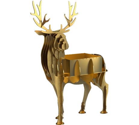 Стационарный мангал BOYSCOUT Олень GOLD 120х80х150 см 61498