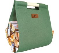 Сумка для переноски дров Веселый трубочист с деревянными ручками, размер 400х1100 00-00001425