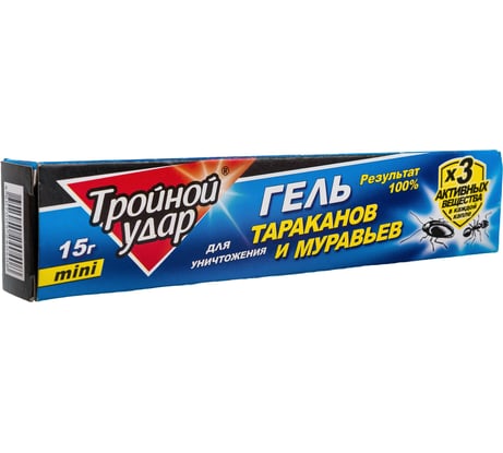 Гель от тараканов Домовой Прошка ТРОЙНОЙ шприц 15 г 21967