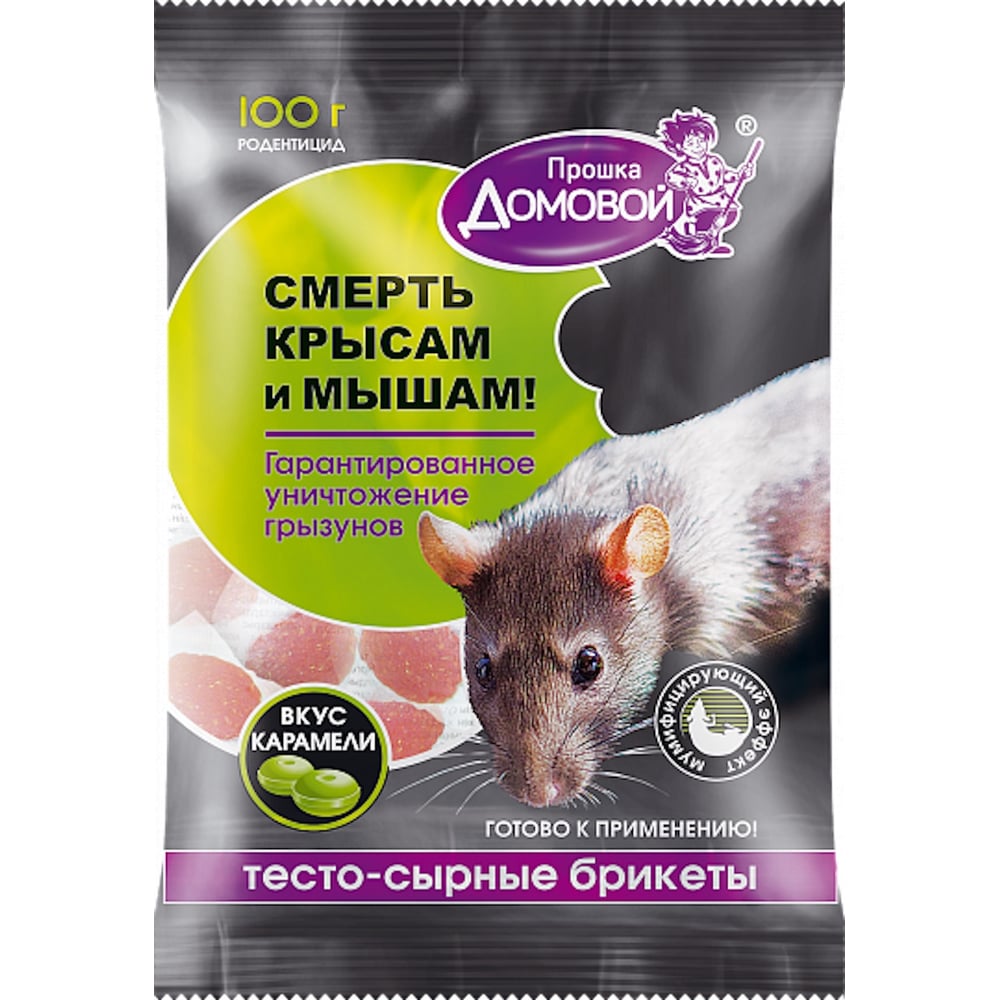 Тестосырный брикет Домовой Прошка со вкусом карамели, пакет 100 г 23000 ...