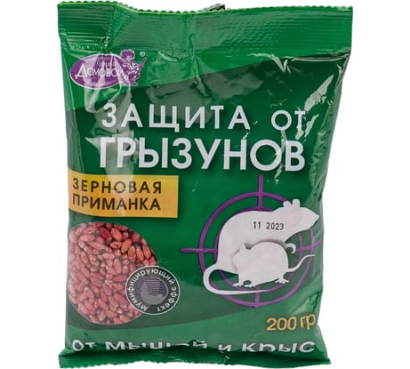 Зерно от грызунов Домовой Прошка пакет 200 г 21106