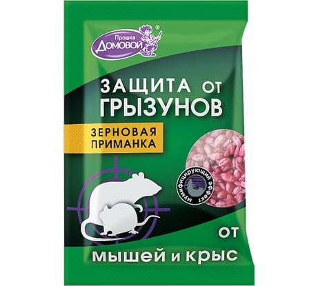 Зерно от грызунов Домовой Прошка пакет 40 УТ-00007538