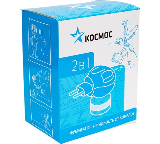 Комплект от комаров: электрофумигатор + жидкость Космос KOC_GH326