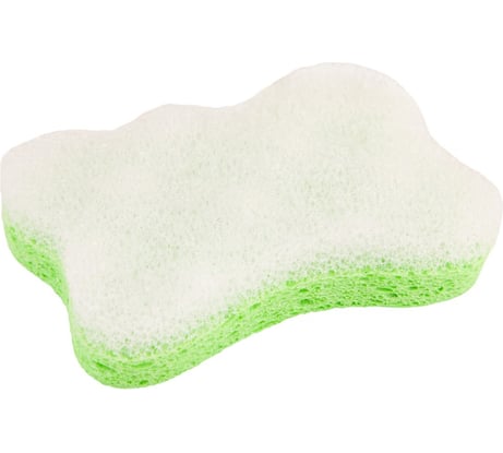 Губка из целлюлозы с массажным слоем БАННАЯ ЛИНИЯ Фигурная 130х90х33 мм 11-645
