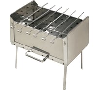 Мангал-дипломат Кедр плюс, 6 шампуров, 390 мм, 410x280x210, сталь 1,5 мм, МД-6