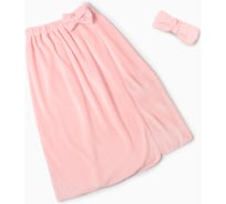 Набор для бани и ванной Этель Бантик, розовый, полотенце-парео 75*120 см+повязка 10393863