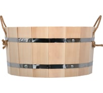 Ушат шайка Банные Штучки С легким паром, 10 л, с пластиковой вставкой, липа 31138