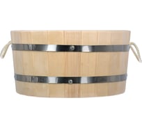 Ушат шайка Банные Штучки Банька 6 л, с пластиковой вставкой, липа 31168