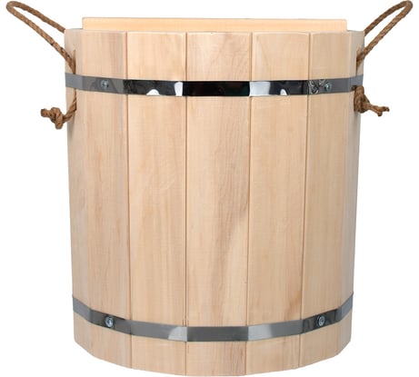 Запарник Банные Штучки С легким паром 18 л, с пластиковой вставкой с крышкой, липа 31144
