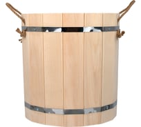 Запарник Банные Штучки С легким паром 18 л, с пластиковой вставкой, липа 31143