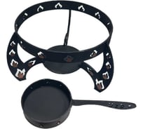 Подставка под садж или казан Davr Metall со съемной угольницей, сталь 3 мм подсадж_Огонь