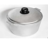 Казан алюминиевый Davr Metall 4 литра, плоское дно, с крышкой казан4(ал)
