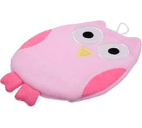 Мочалка для нежной и чувствительной кожи Банные Штучки Совушки 18x21 см, в ассортименте 2 цвета 41361