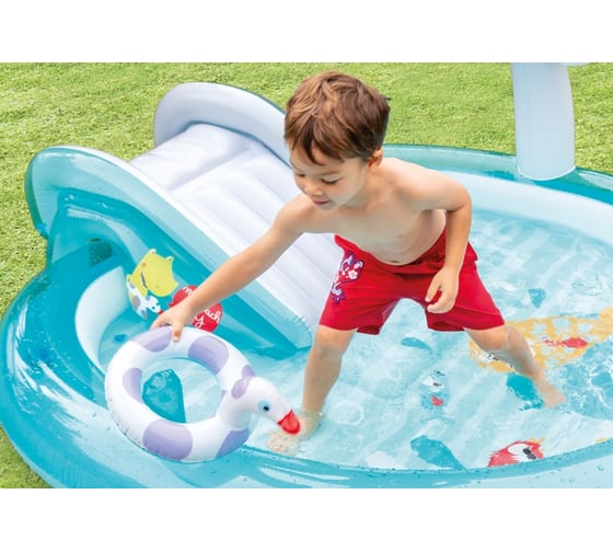 Игровой центр Intex Аллигатор, 201х170х84см, с разбрызгивателем 57165