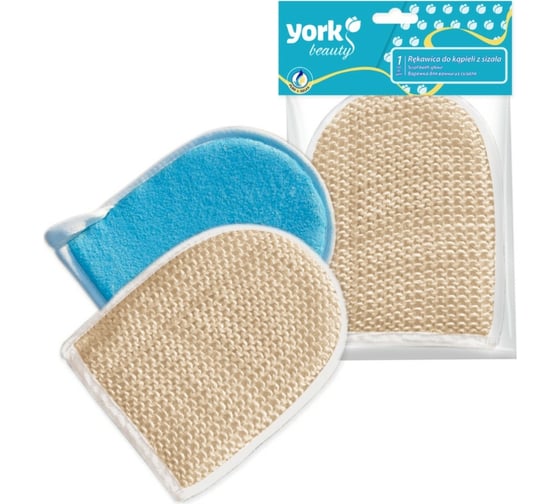 Мочалка из сизаля YORK варежка 015020