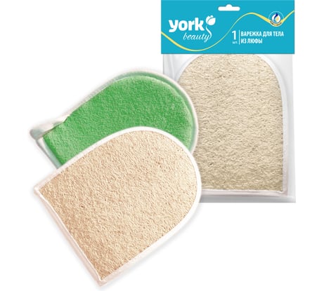 Мочалка из люфы YORK варежка 015010