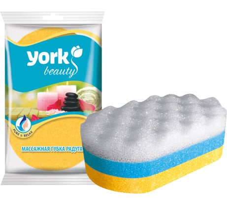 Губка для тела YORK Радуга 011060