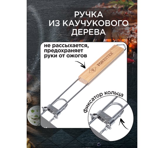 Сковорода со съемно-складной ручкой Forester PRO усиленная, нерж. сталь(6) BQ-N14Pro