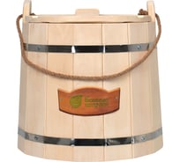 Ведро Банные Штучки С лёгким паром, 15 л, с крышкой, липа 31099