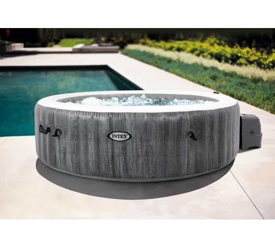 Круглый СПА-бассейн Intex Greywood Deluxe 165/216х71см, 1098 л, аэромассаж, 28442