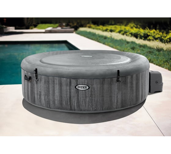 Круглый СПА-бассейн Intex Greywood Deluxe 165/216х71см, 1098 л, аэромассаж, 28442