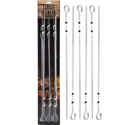 Набор шампуров Ecos ND-300D р-р 45x1см, 1.5мм, форма прямая 999621