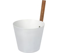 Бадья из алюминия Банные Штучки 5 л, белая 41288