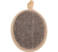 Мочалка Banika "Овал", лён, 16x12см М411