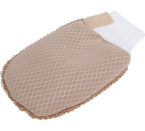 Мочалка двухсторонняя Banika "Рукавица" РАМИ/Air-Mesh", крапива, 22x13см М4205