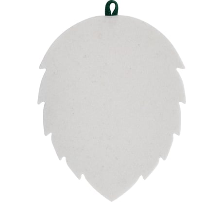 Коврик для бани и сауны ГлавБаня Берёзовый лист, 49x38см, войлок белый Б42104