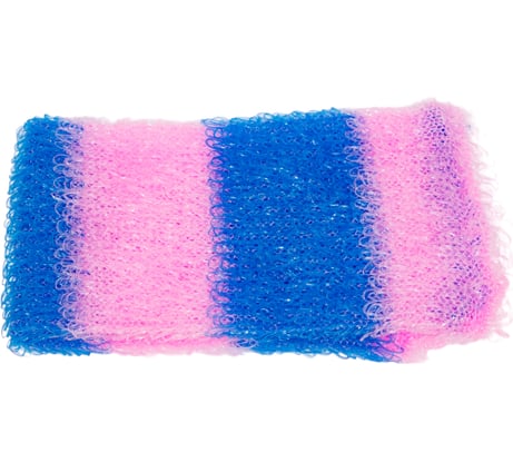 Мочалка Eva "Мочало банное", полосатая, ППР, 45x12см М391021