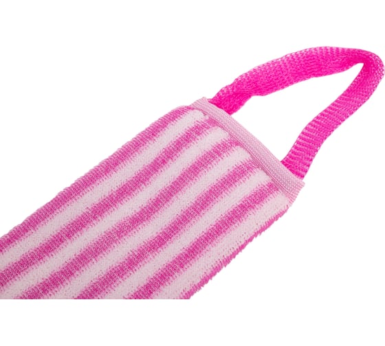 Мочалка Eva" German Quality" Длинная "Ladies", вертикальная полоса, полиэстер, поролон, 36x12см М51011