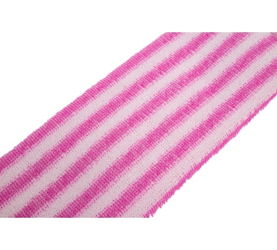 Мочалка Eva" German Quality" Длинная "Ladies", вертикальная полоса, полиэстер, поролон, 36x12см М51011
