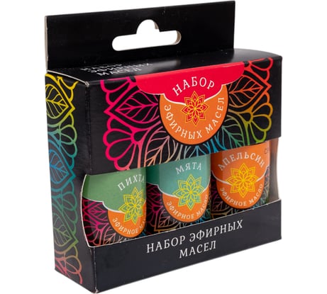 Набор масел эфирных Eva пихта, мята, апельсин, 3x15мл Б70101