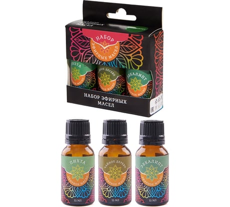 Набор масел эфирных Eva Иммунитет пихта, эвкалипт, чайное дерево, 3x15мл Б70501