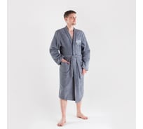 Халат махровый мужской Этель Самый лучший, размер 52-54, серый 4845989