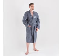 Халат махровый мужской Этель Лучший папа, р. 56-58, серый 4845992