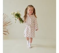 Халат муслиновый детский LoveLife Сердечки 3 года, рост 98-104 см, 100% хлопок, 235 гр/м2 7577518