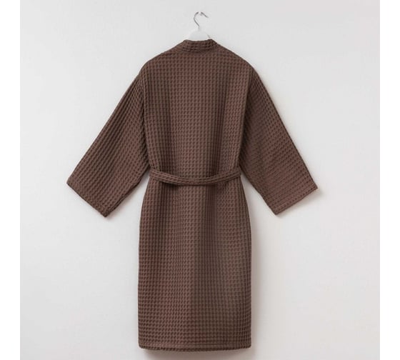 Халат вафельный женский удлиненный Этель "Boho" р. 50-52, мокко, 100% хлопок, 290 г/м2 6243559
