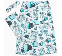 Набор для сауны Этель "Mint mood" парео с бантиком + полотенце 80x150 см + повязка, 100% хлопок 7620924