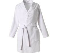 Махровый халат Экономь и Я женский, р. 50-52 цв. белый, 100% хлопок с AIRO, 320 г/м2 4560864