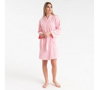 Махровый халат Экономь и Я женский, р. 46-48 цв. нежно-розовый, 100% хлопок, 320 гр/м2 4560855