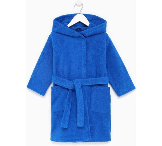 Махровый халат Экономь и Я детский, р-р 30, цв. синий, 320 г/м2 хл.100% с AIRO 2434242