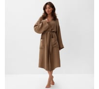 Халат женский муслиновый LoveLife р.46-48, мокко, 100% хлопок, 4-сл, 235 гр/м2 9415475