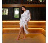 Халат махровый LoveLife Royal белый, р. 50-52/L, 100% хлопок, 330 гр/м2 7528486