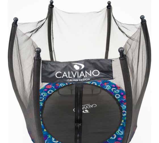 Батут пружинный с защитной сеткой Calviano 140 см - 4,5ft OUTSIDE master smile 4816087402684