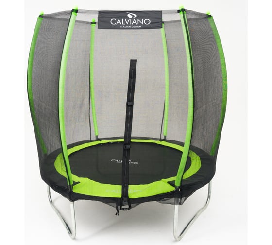 Батут пружинный с защитной сеткой Calviano 183 см - 6ft OUTSIDE master green 4816087402691